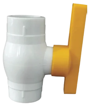 Ball valve with yellow handle