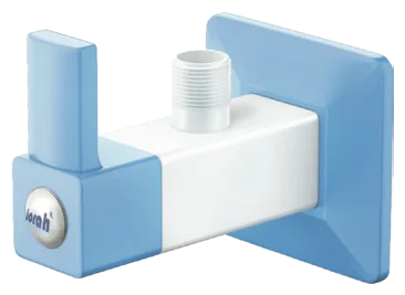 Angle cock with flange