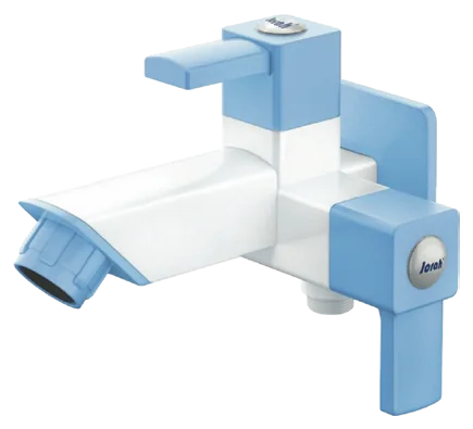 Two way bib cock with flange